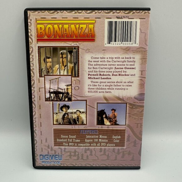Bonanza The Avenger Volume 1 DVD Michael Landon Dan Blocker Western Adventure - Picture 2 of 3